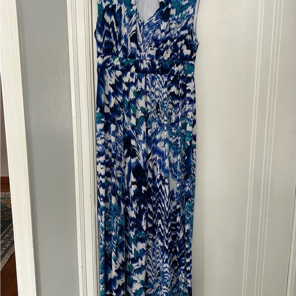 Chico’s Blue Patterned Maxi Dress size 1 - Picture 1 of 1